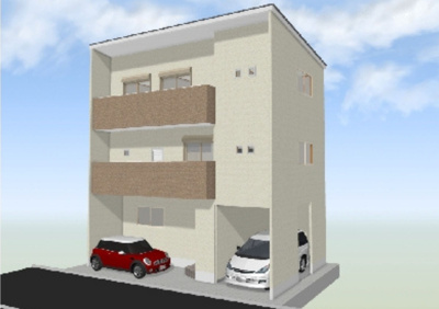 【外観パース】 | ケーズグランデ　今津北5丁目 | 完成イメージ