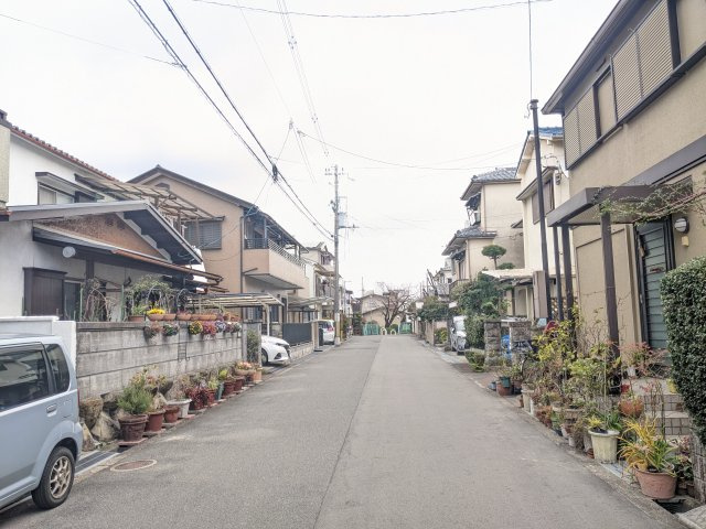 茨木市若園町土地の前面道路含む現地写真|前面道路
