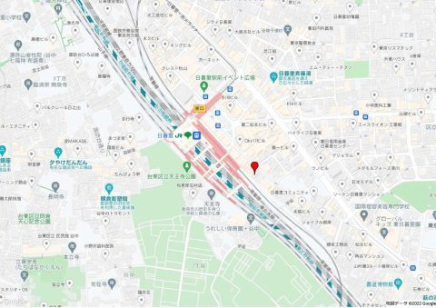 荒川区東日暮里５丁目の事務所の地図