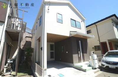 【外観】 | 海老名市国分北1丁目　新築戸建て　全1棟　【仲介手数料無料】 | 建物完成しました♪　内見可能です☆