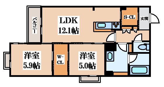 【間取り】 | シャーメゾン八戸ノ里
