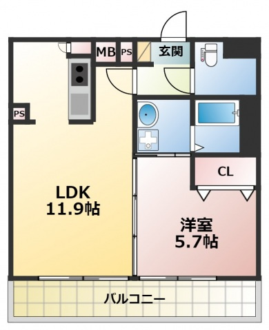 レークス大阪城イーストの間取り