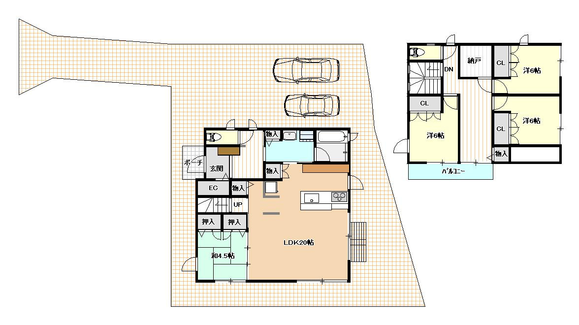 高知市大津甲　築浅中古住宅の間取り