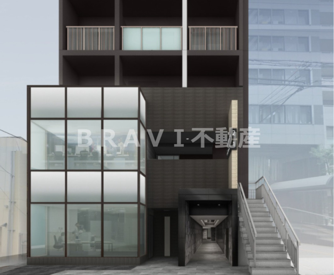 エスリードコート堺筋本町 BRAVI不動産の外観パース|外観パースです