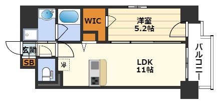 セレーナ・コンフォルト天神橋の間取り|※お部屋の写真は反転タイプです