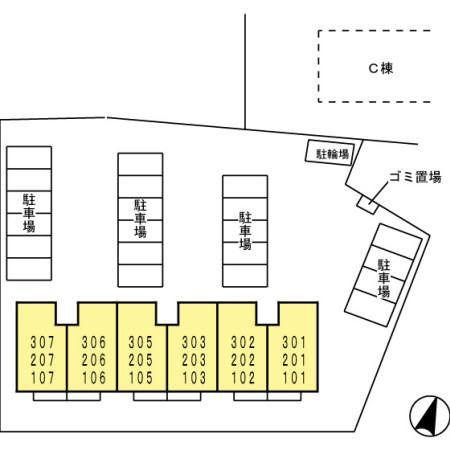 セジュール和幸Ｃの区画図