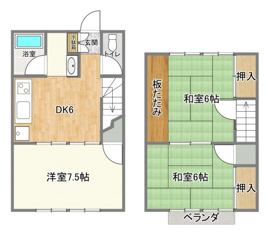 サンメゾネットの間取り
