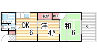 【間取り】 | グロースハイツ住道Ⅱ