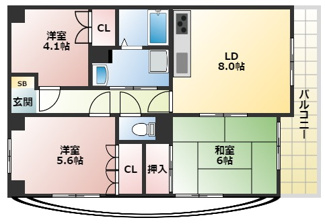 【間取り】 | 珈琲館ビル
