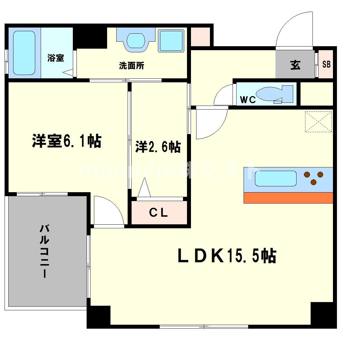 ブルーノ北畠の間取り