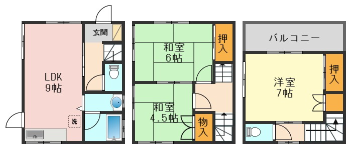 上篠崎2丁目戸建ての間取り