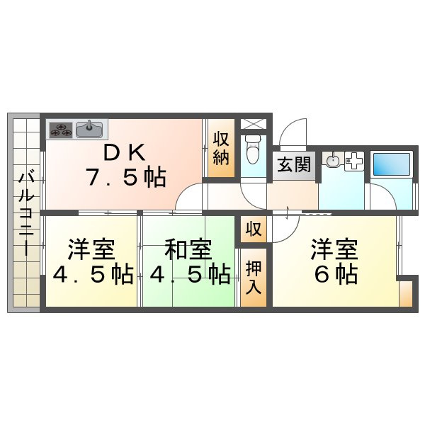 パールハイツの間取り