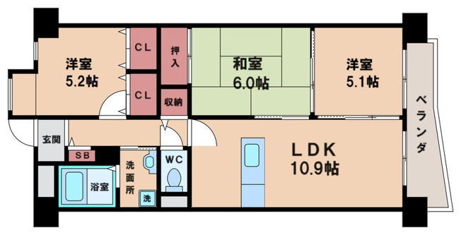 【間取り】 | サンプラザ湯里南