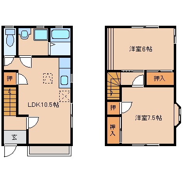 テラスハウス袴田の間取り