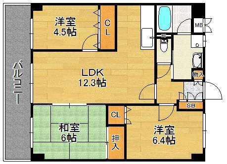 【間取り】 | シティコート中陽Ⅱ
