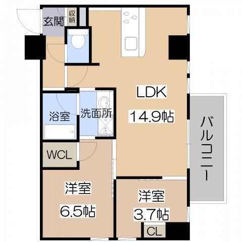【間取り】 | ブルーノ北畠
