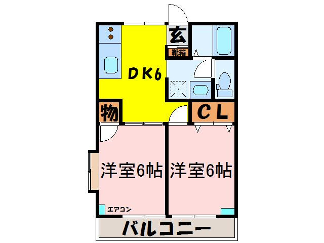 【間取り】 | ニューウイング新開Ａ棟