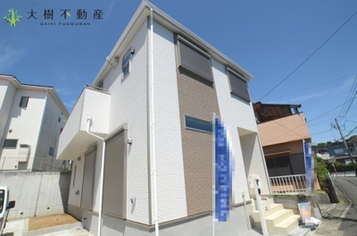 【外観】 | 海老名市杉久保南３丁目　新築戸建て　全１棟　【仲介手数料無料】 | 建物完成しました♪　内見可能です☆