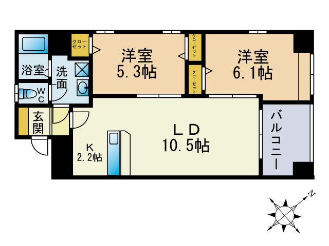 【間取り】 | エトゥール博多駅前