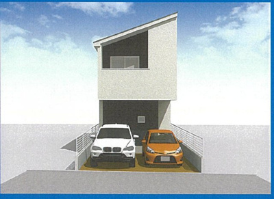 【外観パース】 | 守山区野萩町 全1棟 1号棟＜仲介手数料無料＞苗代小・守山東中　新築一戸建て | 外観パースです