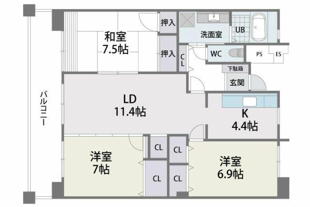 【間取り】 | Ｌ－ＰＬＡＣＥ　ＫＡＩＺＵＫＡ