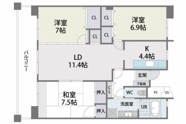 【間取り】 | Ｌ－ＰＬＡＣＥ　ＫＡＩＺＵＫＡ
