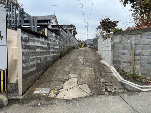 熊本市西区池田１丁目売地の前面道路含む現地写真
