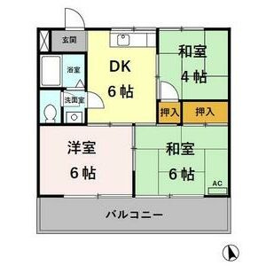 晴新コーポラスの間取り