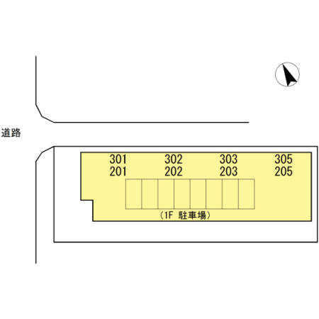 晴新コーポラスの区画図