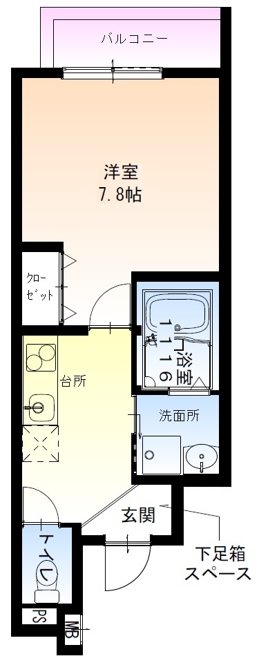 フジパレス岩田町ノースの間取り