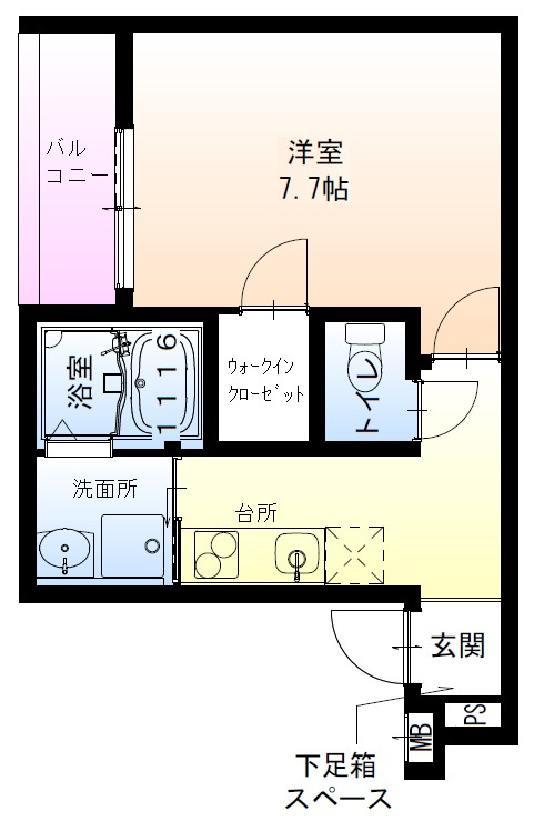フジパレス岩田町ノースの間取り
