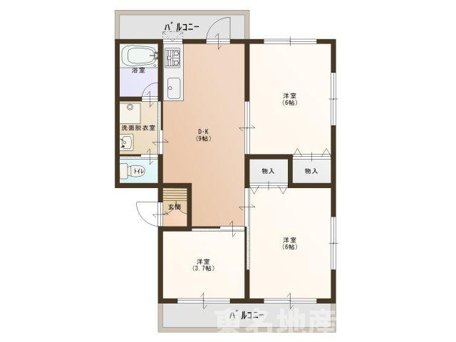 裾野市水窪の賃貸マンションの間取り