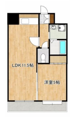 熊本市中央区本荘６丁目の賃貸マンションの間取り