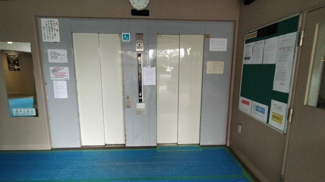 鴫野コーポ2号棟のその他共用部分|エレベーター二台あり、昇降スムーズです。