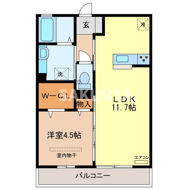 クレール富久 Ａの間取り