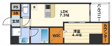 アミティエ扇町リアンの間取り