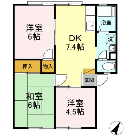 【間取り】 | ヴィレッジ松本 B棟