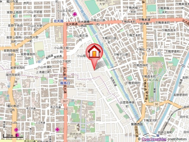 グリーンヒル鞍馬口の地図