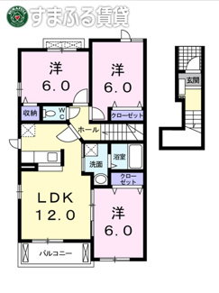 【間取り】 | アルコバレーノⅠ　岡崎市岡町