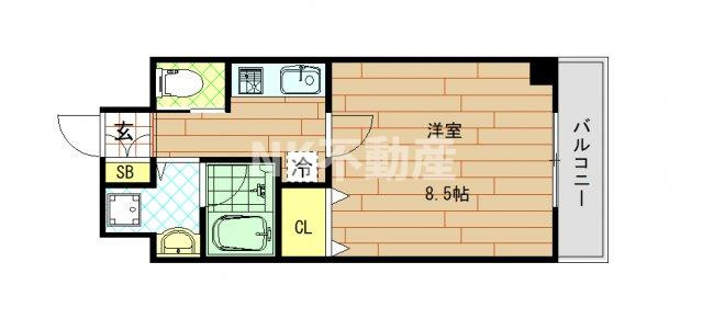 【間取り】 | プレシオ小阪（河内小阪賃貸） | 広いお部屋です。