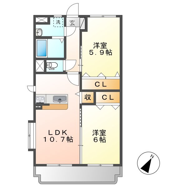 ファミーユSWⅡの間取り