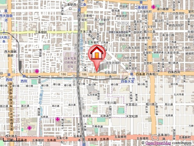 ベラジオ四条大宮の地図