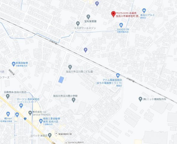 加古川市東神吉町西井ノ口　土地の地図|東神吉南小学校・神吉中学校の地域です