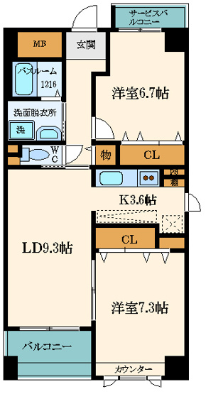 【間取り】 | ラ・ポルト福島