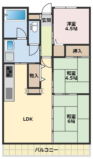 プレステージ東高松の間取り