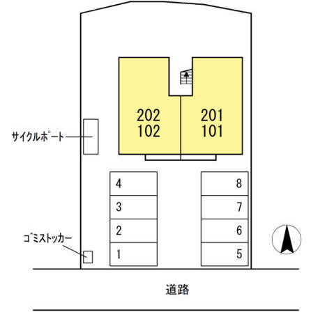 エニシャスの区画図