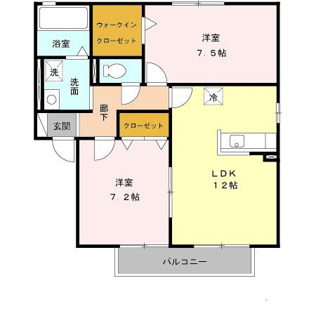 ルミエールA棟の間取り