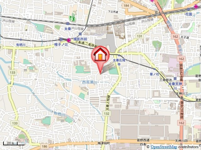 シュシュパルク太秦の地図