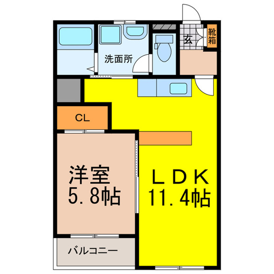 【間取り】 | ロワイヤル御幸２号棟