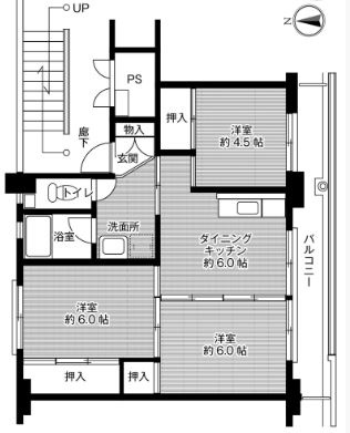 ビレッジハウス米子2号棟の間取り